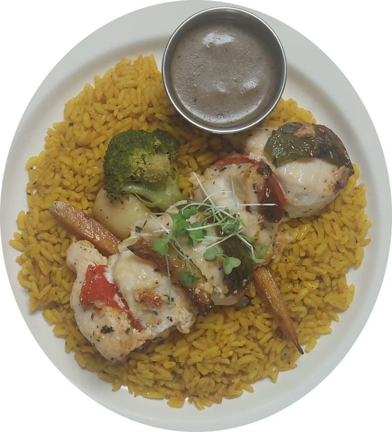 Brochette de poulet toscane